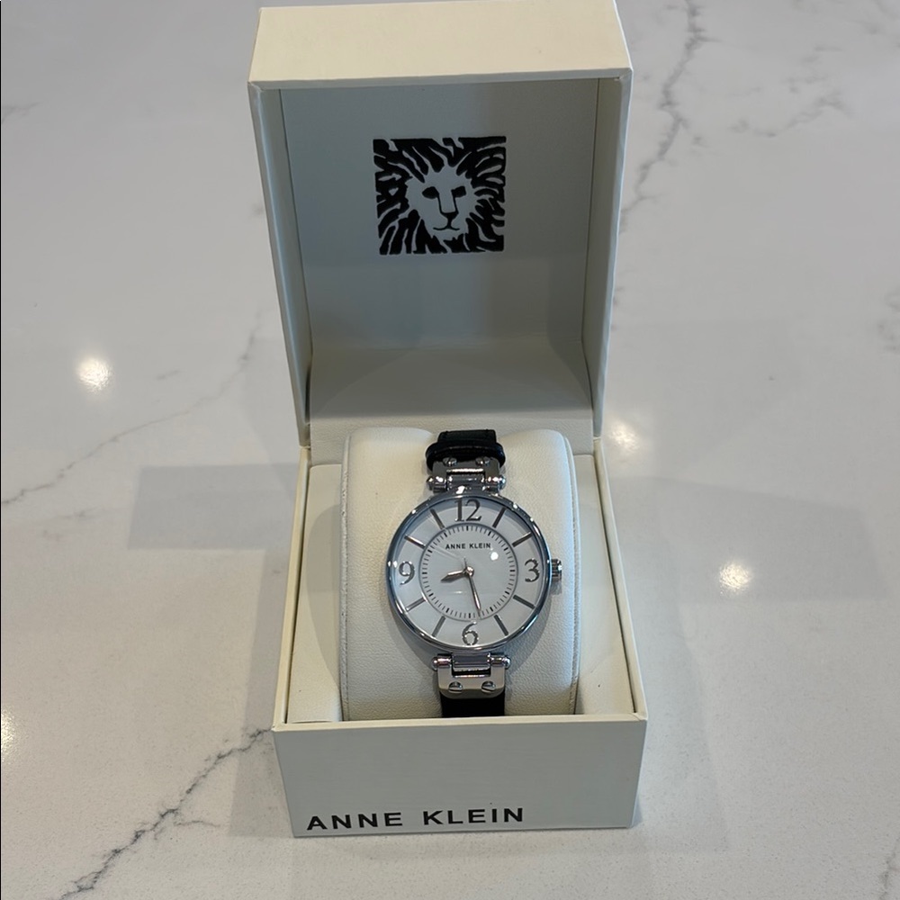 Anne Klein Silver Black Sophisticated Watch